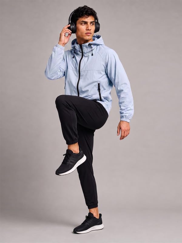Image of CHKOKKO Sunscreen Jacket For Men With Hood | Advanced Upf 50+ UV Ray Sunblock Sunscreen | Water-repellent Lightweight Nylon Cooling Quick Dry Fabric | Sports Cycling Travel & Dailywear