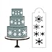 DUBENS - Stencil a forma di fiocco di neve e fiore, per torte fai da te, per decorare torte e pasticcini