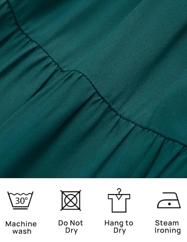 Image of ZESICA Women's Boho 2026 Summer Square Neck Puff Sleeve Off Shoulder Smocked Tiered Casual A Line Short Mini Dress