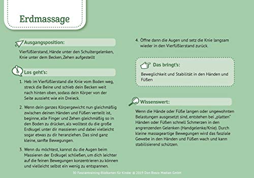 30 Faszientraining-Bildkarten für Kinder: Übungen für Beweglichkeit und Stabilität