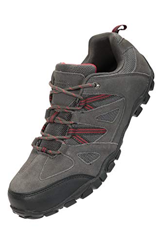 Mountain Warehouse tênis de caminhada masculino - cabedal de camurça, Dark Grey, 12