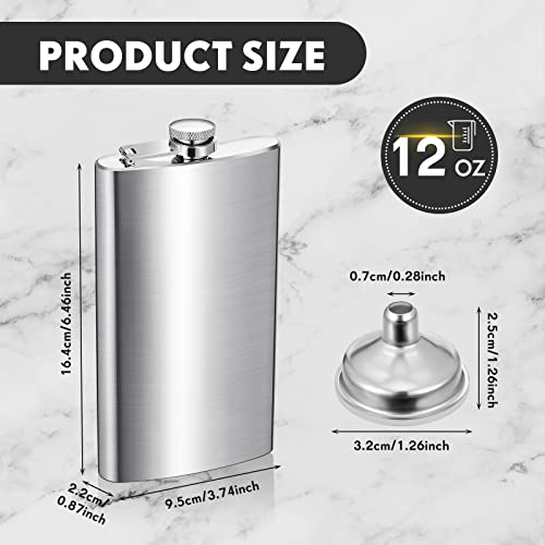 10 Sets 12 Oz Stainless Steel Hip Flask Silver Metal Flasks For Liquor With Funnel Whiskey Flask For Men Women Leak Proof Drinking Flasks Alcohol Flask Liquor Flask For Wine Wedding Party Gift Outdoor #TOP1