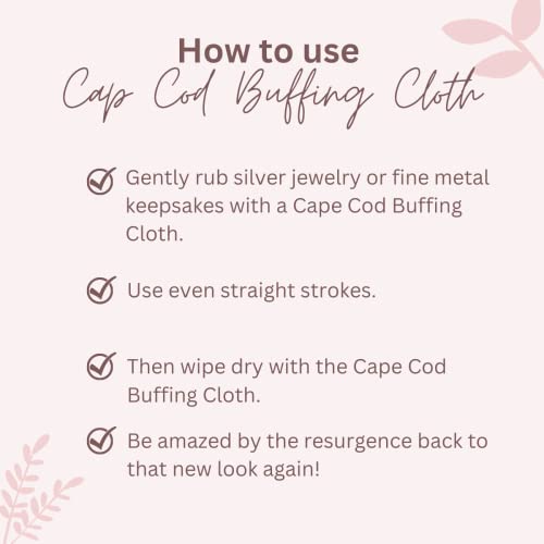 Cape Cod 12x12 Inch Buffing Cloth | Excellent Cloth for Buffing Polish to A Brilliant Shine-Fast! | Great for All-Purpose Dusting | Washable and Reusable