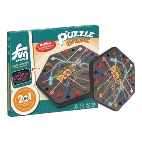 Engaging Rope Challenge, Strategic String Puzzle, Classic Board Game, Skill Building Activity Kit, Educational Logic Training Toy, Puzzle Game for Kids, Adults, Classroom
