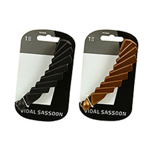 Vidal Sassoon Decorative Banana Barrettes Clips Set of 2 Hair Black Copper