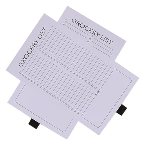 UTHCLO 2個 磁気貼付け可能メモパッド 冷蔵庫用買い物リスト付箋 耐久性ある厚手素材 簡単に剥がせるメモ紙付き 便利な冷蔵庫磁収納用ショ