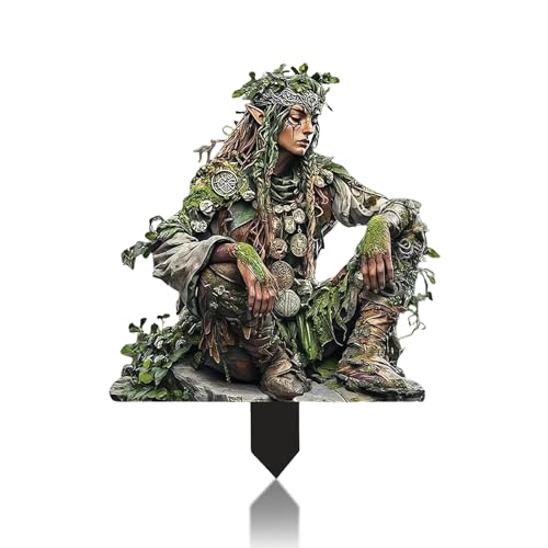 LUMOOM Gartendeko Troll Figur, Garten-Dekostecker Waldgeist, dekorative Skulpturen für Garten und...