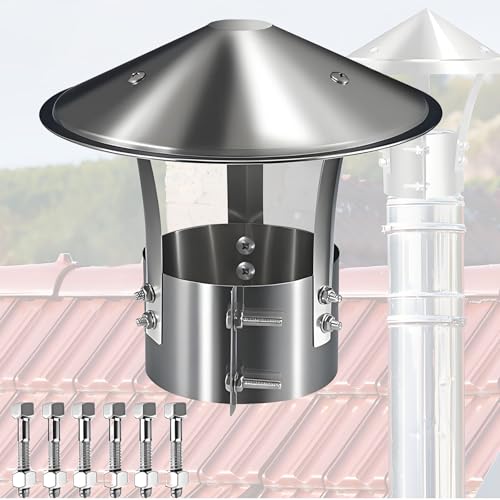 Tapa de chimenea regulable de 3 a 11.8 pulgadas con tornillos metálicos para techo 2