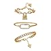 GUESS Gold-Tone 3 Piece Mixed Chain Bracelet Set
