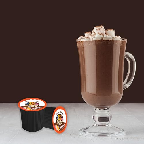 Crazy Cups White Hot Chocolate Pods, Rich & Creamy Flavored Hot Chocolate Single Serve Capsules For Keurig K Cup Brewers, 22 Count
