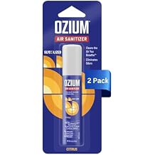 Ozium 0.8 oz. Air Sanitizer & Odor Eliminator for Homes, Cars, Offices and More, Citrus Scent, Pack of 2