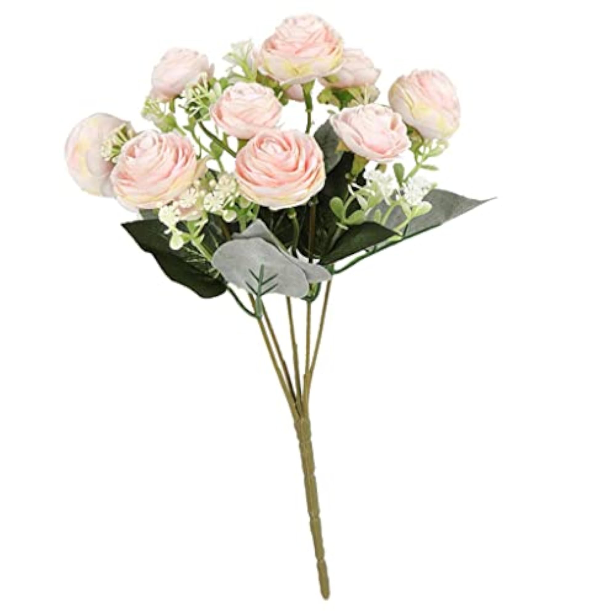 Artificial Camellia Rose Bouquet, Light Pink