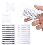 Lash Glue Replacement Self-adhesive Strips 30 Pcs with Applicator, Waterproof Self-sticking Adhesive Strips Fit for All Strip False Eyelashes, Single Length 35mm, Ideal Way to Apply Fake Lashes Clear
