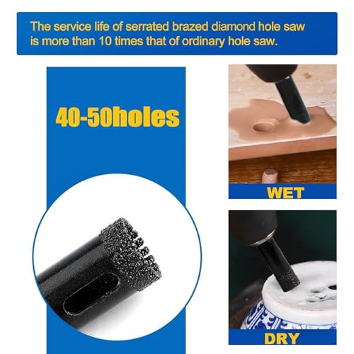 Set de brocas para azulejos con sierra de 6 a 50 mm miniatura 4