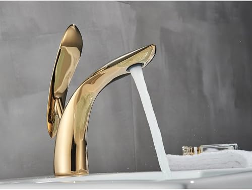 Robinet de lavabo blanc avec tuyaux inclus mitigeur laiton eau chaude froide - 2