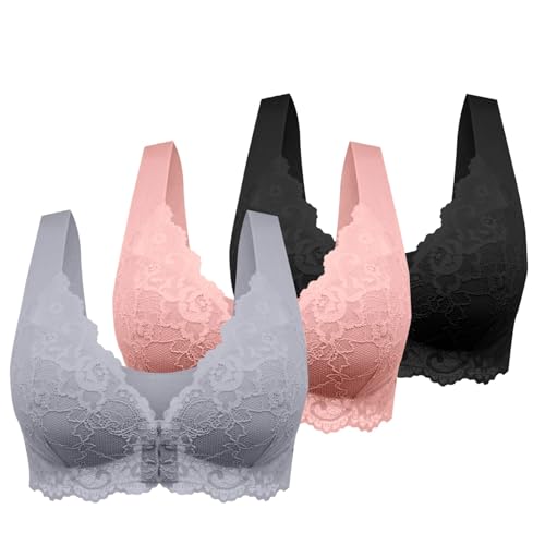 Soutien Gorge sans Armature Bandeau Emboîtant sans Metal Lot Brassiere Dentelle avec Coque Femme Sport 4XL Soutient Maternite Debardeur Coton Brassière Rembourrée Noir