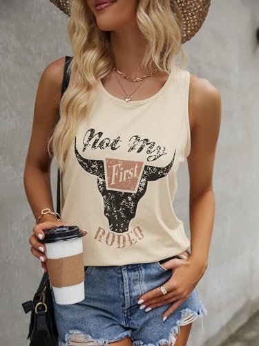 SODSHY Women's Sexy Sleeveless Top Cowboy Shirt Cute Country Concert Cowgirl Outfit Western Graphic Tank Top2