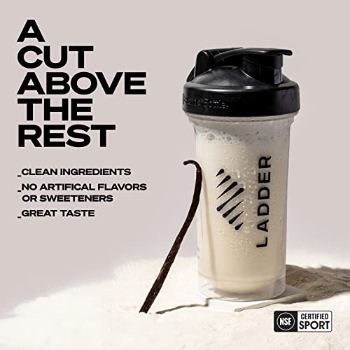 Ladder Grass-Fed Whey Protein Powder, 26G Protein For Muscle Gain, 7G Bcaas, 14G Eaas, 2 Billion Cfu Probiotics, No Artificial Sweeteners, Nsf Certified Supplements (Vanilla, Pack Of 15) #TOP2