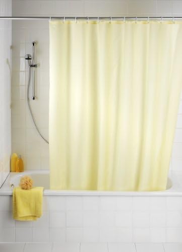 Wenko "Anti Mould Shower Curtain, Orange, 180 x 200 cm