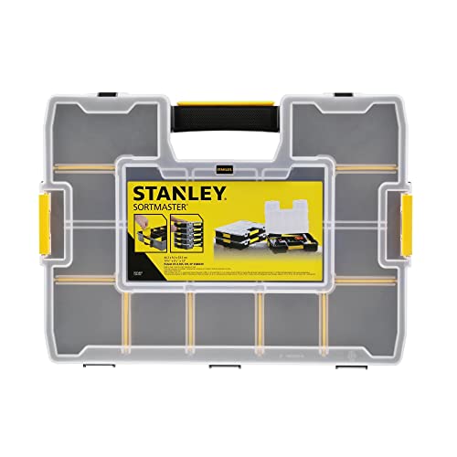 Stanley Werkzeug-Organizer Sortmaster (44.2 x 9.2 x 33.3 cm, Innenteiler anpassbar, bis zu 1024 Konfigurationen möglich, kein Verrutschen, Deckel verriegelbar) 1-94-745, Einzeln