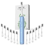 Nandme Elektrische Zahnbürste,Elektrische Schallzahnbürste mit 12 Zahnbürstenköpfe und 1 USB Datenkabel,Superlange Akkulaufzeit von 365 Tagen Zahnbürste Elektrisch Erwachsene,15 Modi,Schlau Erinnerung