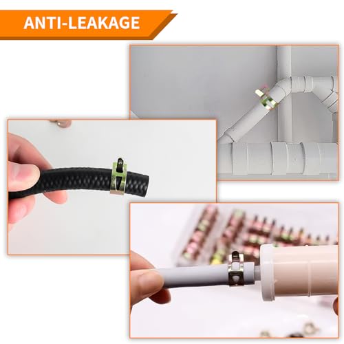 MuHize 72pcs Spring Hose Clamps Kit - 6 Sizes of Hose Clamps for Fuel Line, Low Pressure Air Clamps & Sleeves, Automotive Replacement Fasteners Assortment (12 x 7mm, 10mm, 11mm, 14mm, 16mm, 17mm) - Thumbnail 6