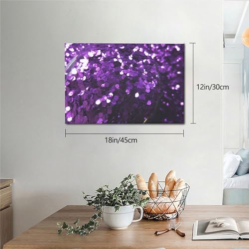 Toile violette prête à être accrochée pour une décoration murale