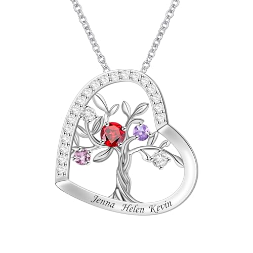 Personalized Mother Necklace with 1-5 names Tree Of Life Necklace