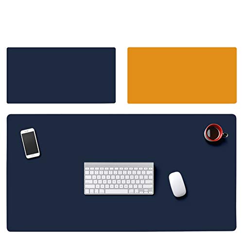 Tapis de souris double face en cuir PU lavable pour bureau moderne 60x30