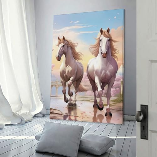 Impression sur toile cheval cadeau décoration maison 30x45cm - 3