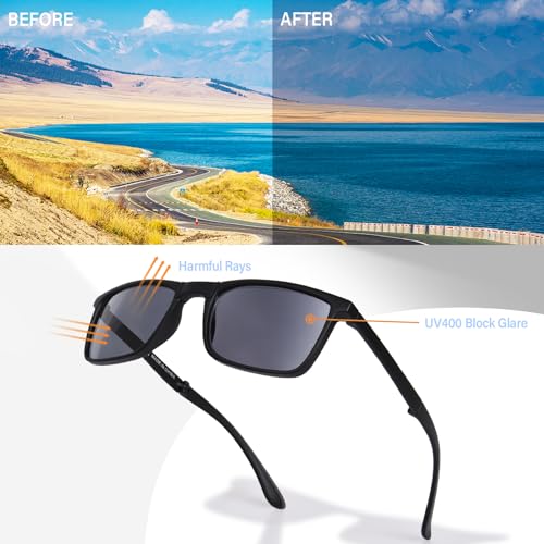 OPTOFENDY Folding Reading Glasses for Women Men, Small Spring Hinge Readers, Portable Blue Light Glasses with Zipper Case4