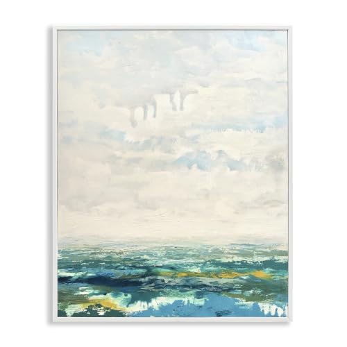 'Abstract Aerial Landscape Fluffy Clouds'| Framed Giclee Art