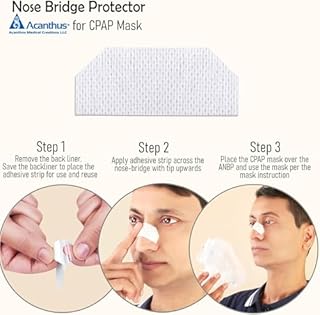 Acanthus - 12 Pack CPAP Nose Bridge Protectors (ANBP) Double for CPAP Mask Extra Cushion for Nasal Skin Protection - Reusable Latex-Free - CPAP Accessories Mask Liner - Pack of 12