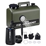 ポータブルシャワー【大容量20Lタンク付】Tipkook 電動シャワー USB充電式 10000mAh 5段階のスピード調整 水流量無段階調節 アウトドア シャワー ポンプ キャンプ 携帯シャワー ポリタンク付 屋内 屋外 軽量 浴槽から汲み上げ 海水浴 サーフィン 旅行 水遣り 洗車 植物潅水 ペットシャワー 防災 停電時用