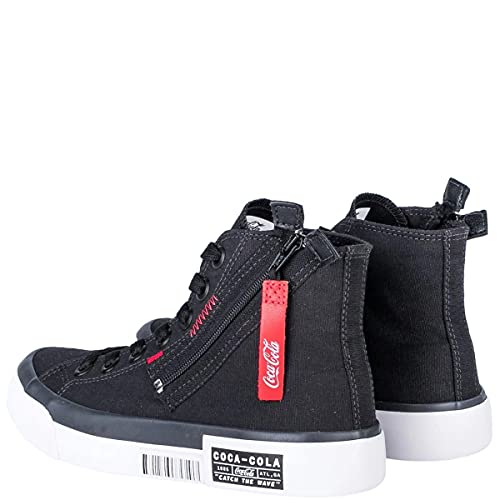 Tênis Coca-Cola Shoes, Atlanta Wave Zipper, Preto, Feminino, 39
