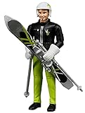 Der Skifahrer mit Zubehör ist zum Spielen für Innen und Außen geeignet