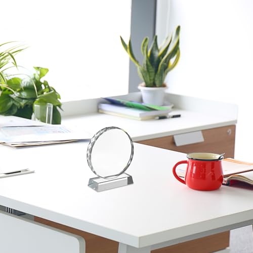 Souvenirs de bureau en verre vierge pour la reconnaissance des employés