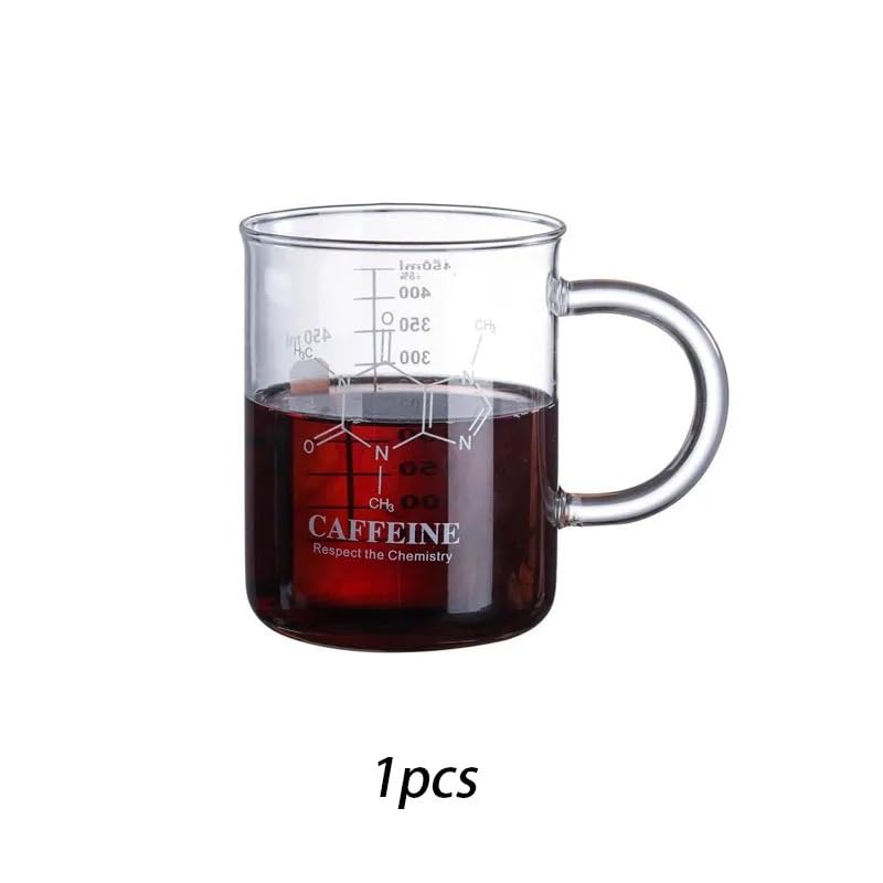 Provetta graduata in vetro, Misurino Graduato In Vetro Borosilicato Con Manico 450ml Trasparente(1pcs)