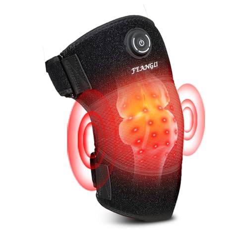 FEANGLI Red Light Therapy for Knee Heated Knee Brace for Pain Relief, Cordless Infrared Light Therapy Knee Wrap, Infrared Red Light Therapy for Body/Joint/Shoulder/Elbow, Gifts for Women Men