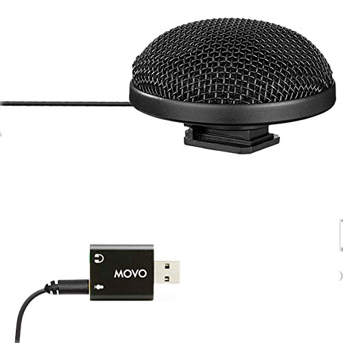 Movo Mini Stereo Usb Computer Microphone With 360-Degree, 10' Range And Usb Adapter Compatible With Laptop, Mac/Pc - Perfect For Podcasting, Gaming, Remote Work, Conference, Livestream And Desktop Mic #TOP27