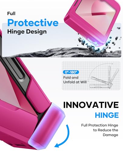 Image of ASAFCASE for Samsung Galaxy Z Flip 6 and Z Flip 7 FE Case Wallet, Hot Pink