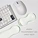Clear Gel Wrist Rest for Keyboard and Mouse, Green Silicone Mouse Wrist Rest Set, Cute Ergonomic Wrist Rest for Keyboard 60%/75%(Green)