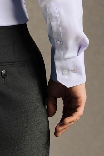 Image of Louis Philippe Men's Slim Fit Easy to Iron Everyday wear Premium Cotton Full Sleeve Solid Formal Shirt