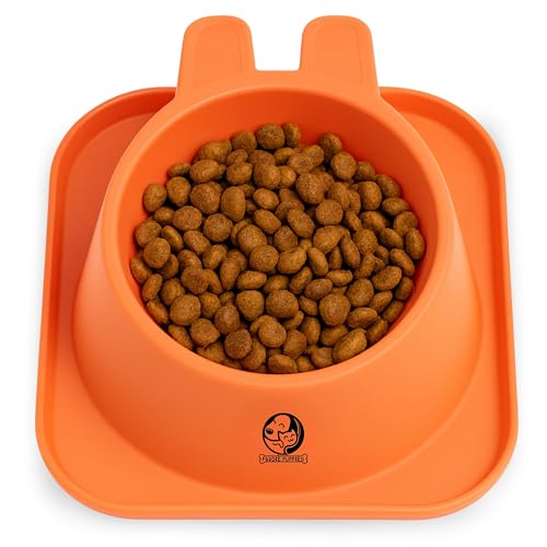 Image of Foodie Puppies Pet Feeding Tilted Cat Bowl - (Ear Buddy Rabbit Shape) | Durable, Anti Vomiting, Healthy Cat Feeder for Persian Cat Prevent Tipping Over | Bowl for Cats, Kittens & Puppies