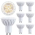 GU10 LED Light Bulb Dimmable, 5W 50 Watt Equivalent LED Bulb, 4000K Neutral White, 450 Lumen Light Bulbs, Gu10 Standard Base, LED Bulb Replacement for Recessed Track Lighting, 38° Beam Pack of 6