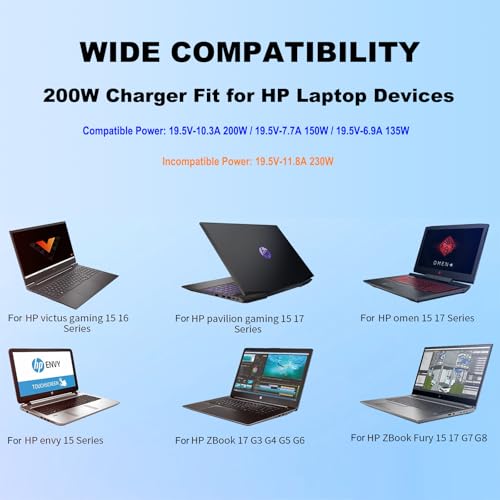 Chargeur HP Omen 200W idéal pour télétravailler sur Pavilion PC - 7