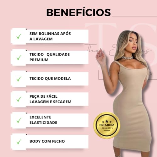 Vestido Regata Midi Ribana Premium Moda Verão (BR, Alfa, Único, Regular, Regular, AZUL ROYAL)