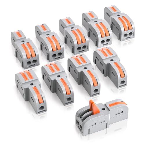 Innfeeltech 10 pinces de connexion 1 - in - 2 - out pour connecter trois animaux avec levier connecteur de câble avec pince de 0,2-4mm² pour projets de bricolage