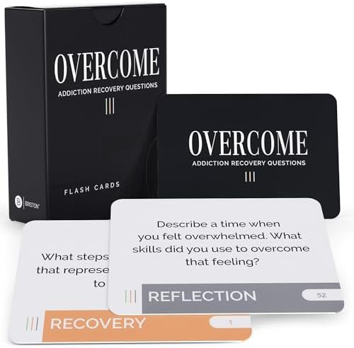 Briston Overcome Addiction Recovery Flash Cards – 70 Therapy Ques...