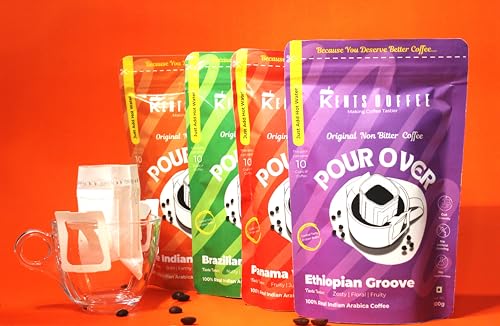 Image of Kents Coffee Panama Vibes - Pour Over Grind | Medium Roast with Juicy Tropical And Fruity Notes | Eco-Friendly, Fresh Ground Coffee (10 Gmx10 Pack)
